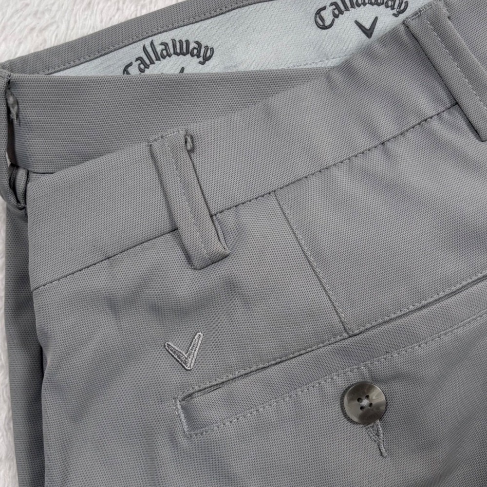 Callaway Golf Shorts Mens 42 Gray Performance Polyester Breathable Activewear